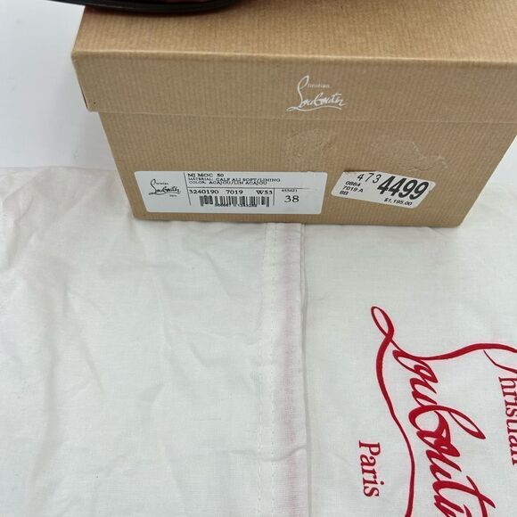 Women’s Christian Louboutin MJ, moc leather loafers size 38 made in Italy - Picture 7 of 13